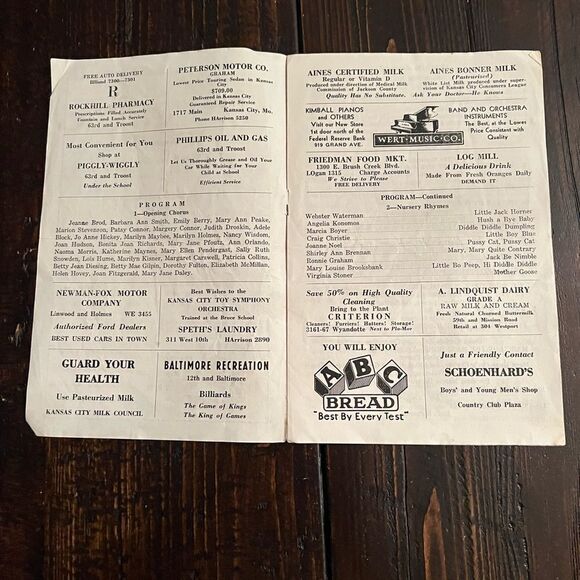 Vintage Programs of the Bruce School Kansas City Toy Symphony Orchestra (1935) - Picture 7 of 10